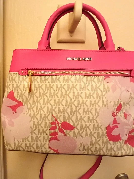 Michael Kors Hailee satchel with floral design, new - Picture 2 of 3